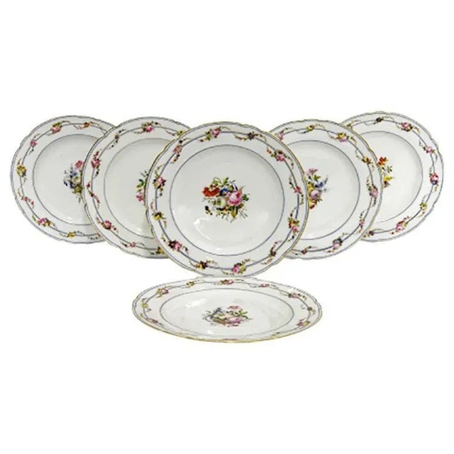 Paris Porcelain Dinner Plates, Early 19th Century, Set of 6 For Sale - Image 12 of 12