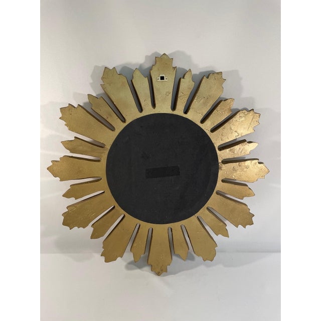 Large Vintage 1960s Italian Style Sunburst Wall Mirror With Mirror Inserts For Sale - Image 13 of 16