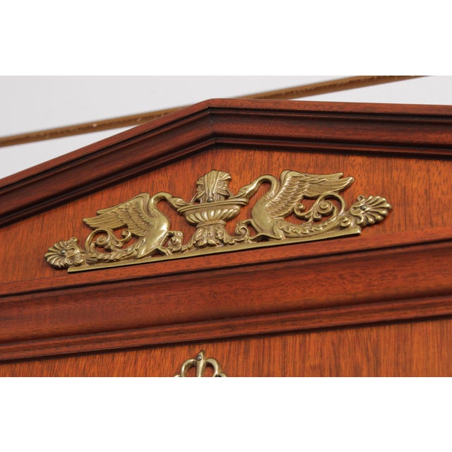 Vintage Mahogany Pediment Top Wall Mirror For Sale - Image 4 of 14