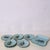 Ceramic Antique French Turquoise Earthenware Dessert Set, 1890s, Set of 12 For Sale - Image 7 of 18