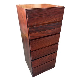 Arne Wahl Iverson Danish Rosewood 8 Drawer Narrow Dresser/Chest C1970s For Sale