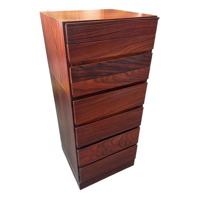 Arne Wahl Iverson Danish Rosewood 8 Drawer Narrow Dresser/Chest C1970s For Sale