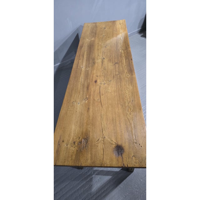 Wood Large English Farmhouse Refectory Table, 1880s For Sale - Image 7 of 13