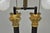 Black Vintage French Empire Double Wooden Corinthian Column Black & Gold Table Lamp For Sale - Image 8 of 12