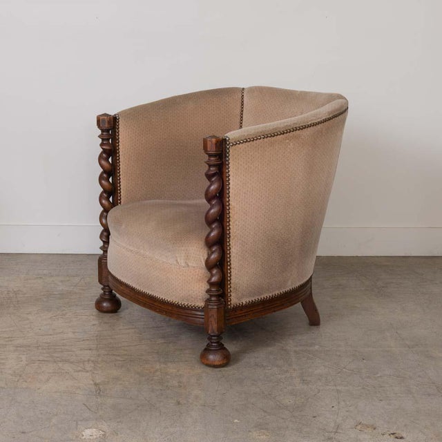 French Pair of 19th Century Antique Barley Twist Armchairs For Sale - Image 3 of 18