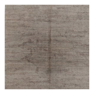 Rug & Kilim’s Modern Textural Rug in Neutral Taupe and Gray Tone-on-Tone -14x14 For Sale