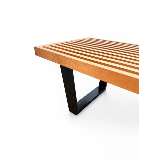 Late 20th Century Authentic Herman Miller Slated Bench /Coffee Table For Sale - Image 11 of 13