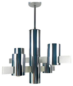 Chrome Chandelier by Gaetano Sciolari, 1960s