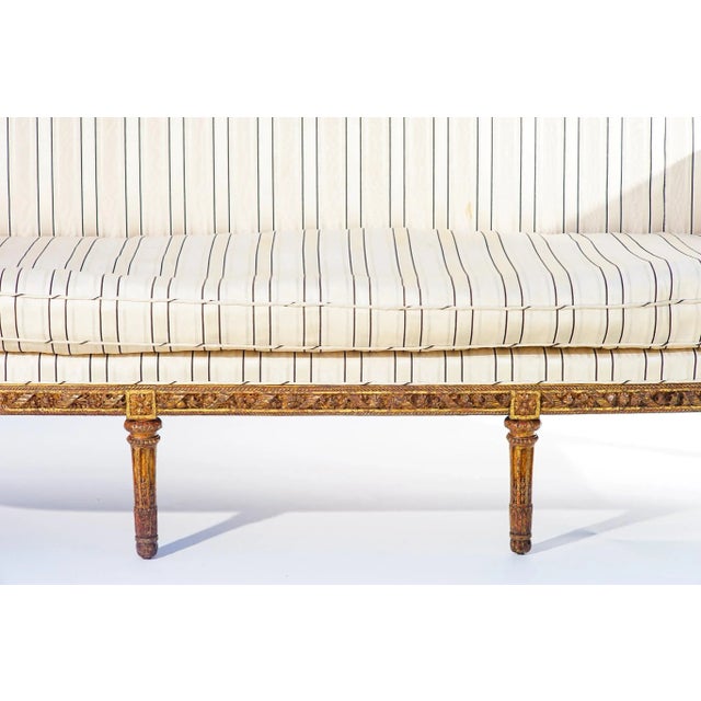 French 19th C. French Giltwood Settee For Sale - Image 3 of 7