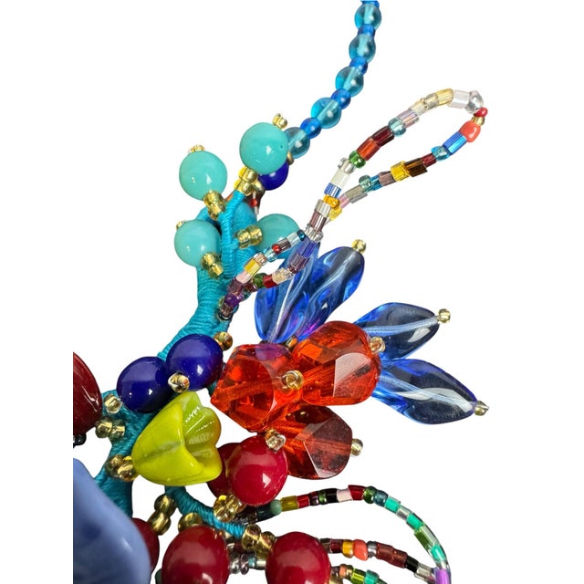 1990s Vintage Venetian Murano Glass Statement Bib Necklace Designer 1992 Venice, Italy For Sale - Image 5 of 7