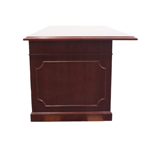 Kimball Furniture Solid Mahogany Traditional Style 72" Executive Office Desk For Sale - Image 11 of 13