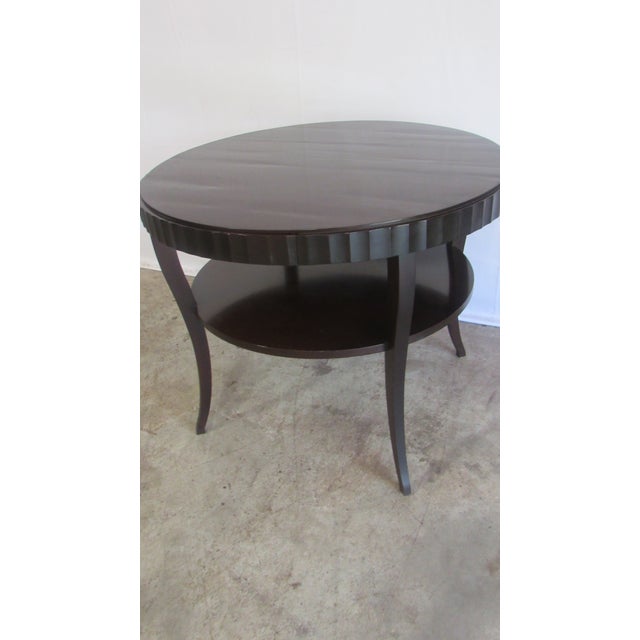 Item: Baker Table Details: Rare Center Table Great Designer Look/Quality Piece Nice Base Signed Barbara Barry Mahogany...