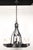 Gothic style chandelier made of hand forged wrought iron. It features an openwork crown finial, a heavy central ring band...