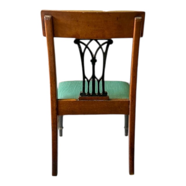 Traditional Antique English Edwardian Neo-Classical Painted Satinwood Child’s Chair For Sale - Image 3 of 7