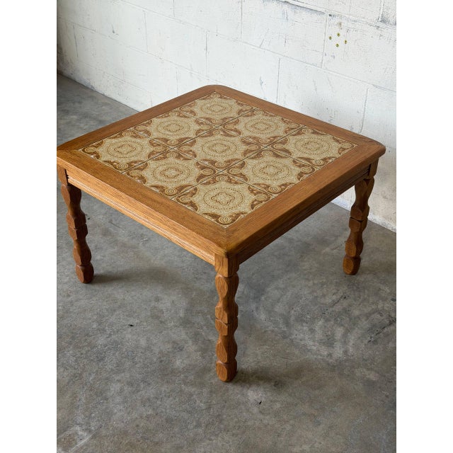 In Style of Henning Kjærnulf Tiles Coffee Table Danish Mid-Century Modern 1960s For Sale In Los Angeles - Image 6 of 8