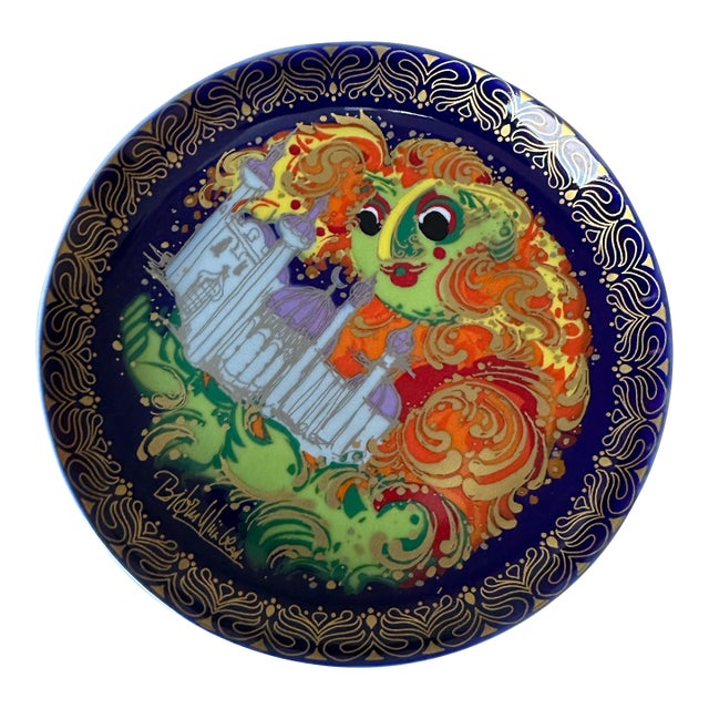 1990s Rosenthal Studio Line Aladin Sammel-Teller Plate Design by Bjorn Wiinblad #No 10 For Sale