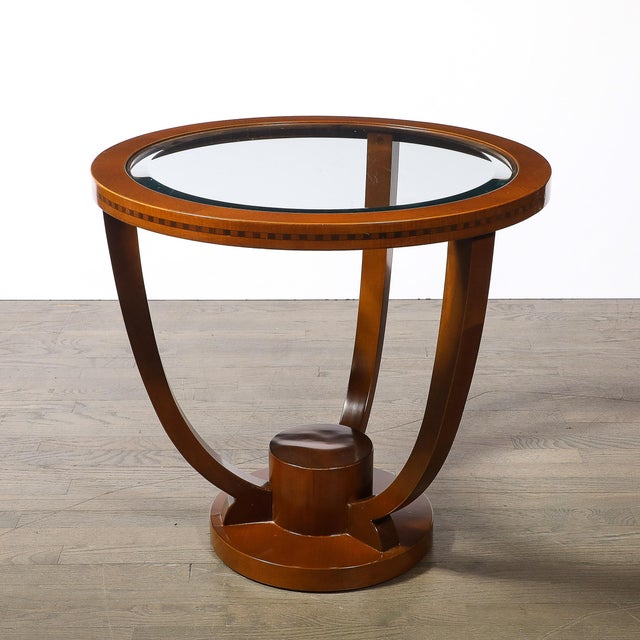 This elegant Art Deco gueridon table showcases the timeless sophistication of early 20th-century design. Crafted in...