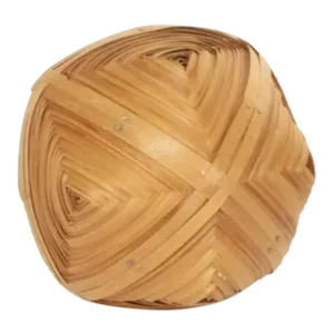 Mid Century Noriko Takamiya Japanese Woven Bamboo Sculpture Basket Post Modern