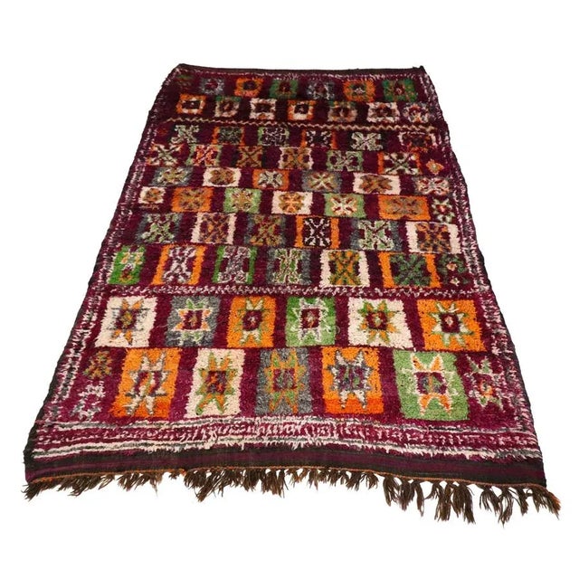 1980s 1980s Vintage Moroccan Boujad Rug For Sale - Image 5 of 5
