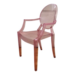 Kartell Pink Lucite Lou Lou Ghost Children’s Chair For Sale