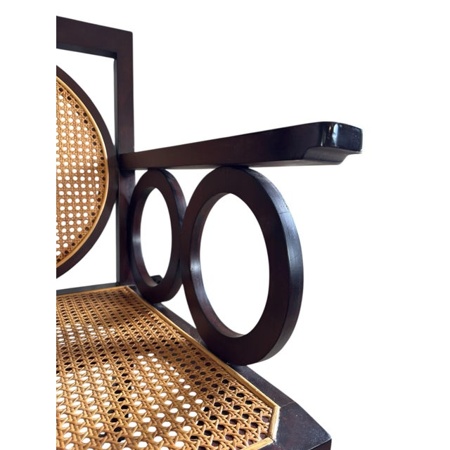 British Colonial Style Accent Armchair For Sale - Image 9 of 12