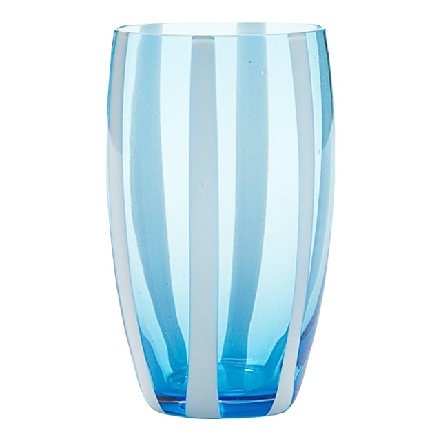 Gessato 16oz Beverage (Set of 2) - Aquamarine For Sale