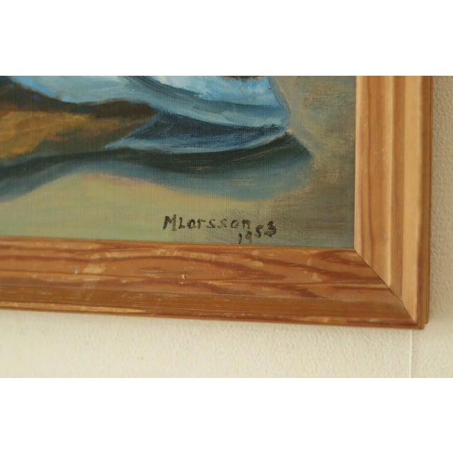 M. Larsson, Still Life with Bear, 1960s, Oil on Panel, Framed For Sale - Image 8 of 10