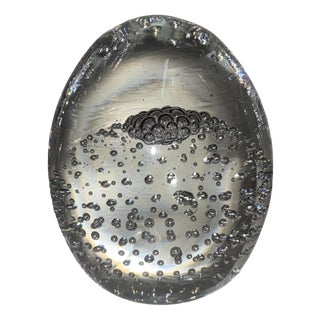 Murano Glass Egg-Shaped Paperweight, 1950 For Sale
