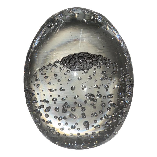 Murano Glass Egg-Shaped Paperweight, 1950 For Sale