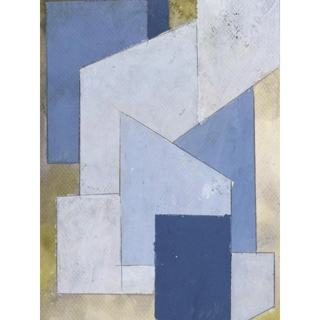 Vintage Mid-Century Modern Abstract Geometric Watercolor Painting by Irving Richards For Sale In New York - Image 6 of 7