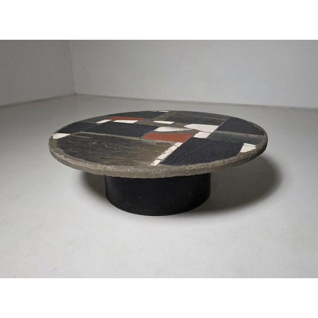 Slate Stone Mosaic Coffee Table from Paul Kingma, 1960s For Sale - Image 8 of 8