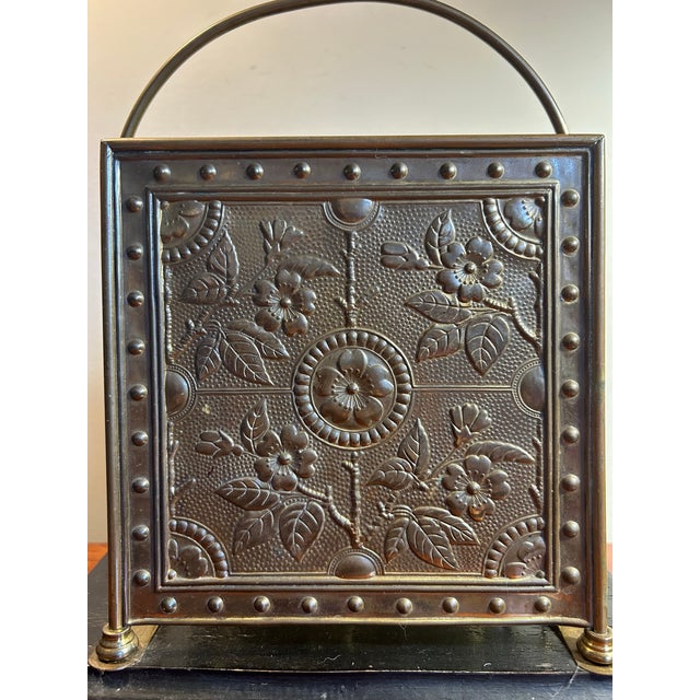 Antique Victorian Desktop Ornate Brass & Wood Letter Holder For Sale In Philadelphia - Image 6 of 9