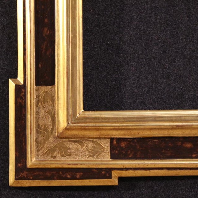 Vintage Italian Gilded and Painted Frame, 1920 For Sale - Image 3 of 13