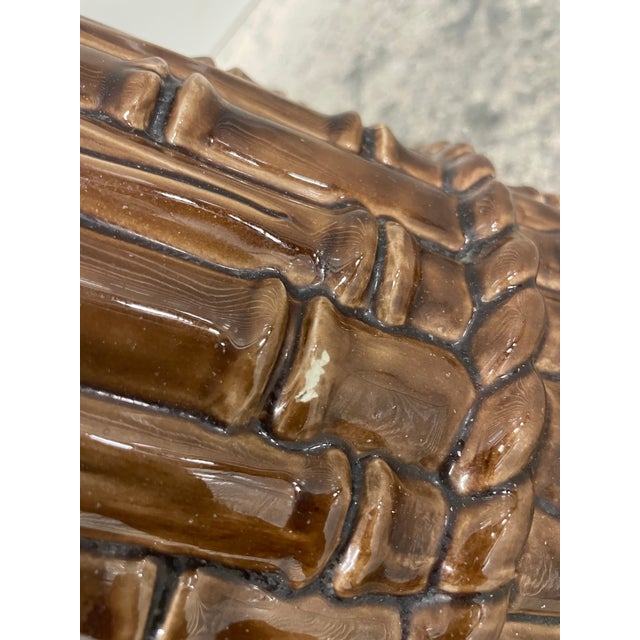 Large Ceramic Faux Bamboo Umbrellas Stand For Sale In New York - Image 6 of 6