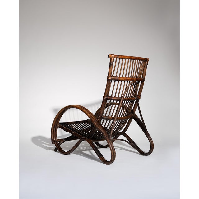 1960s Sculptural Dutch Rattan Lounge Chairs, 1960s, Set of 2 For Sale - Image 5 of 18