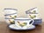 6 sets of Lunéville Les Coqs Rooster cups and saucers, featuring the beloved French country farm motif with a proud...