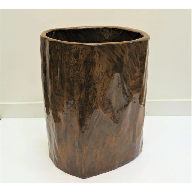 Hallowed tree antique salt vat. Used to salt foods and or store slat. This old Salt vat has been cleaned and polished...