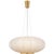 Barbara Barry for Visual Comfort Signature Paper Moon Large Hanging Shade in Soft Brass with Rice Paper Shade For Sale