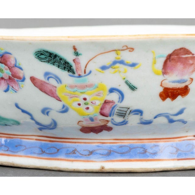 Chinese Famille Rose Porcelain Footed Bowl For Sale - Image 4 of 11