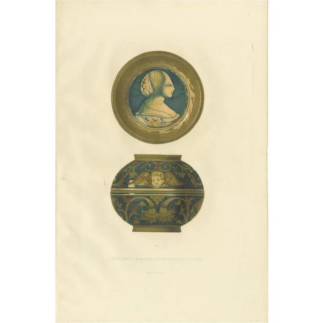 Mid 19th Century Delange, Majolica Coupe of Mr. Dutuit in Rome, 1869, Paper For Sale - Image 5 of 5