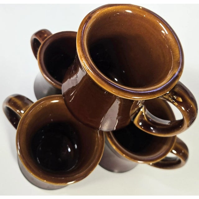 Brown Diner Mugs- Set of Four For Sale - Image 9 of 16