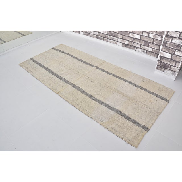 Turkish Vintage Turkish Organic Kilim Runner For Sale - Image 3 of 10