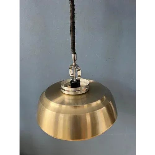 Mid-Century Aluminium Pendant Lamp with Orange Lacquer For Sale - Image 4 of 11