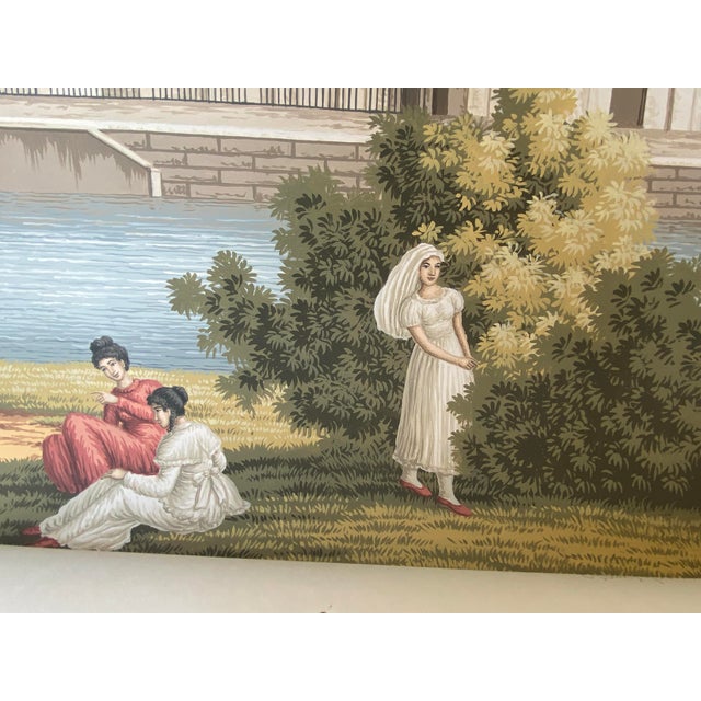 Paper Monuments of Paris, Hand-Painted Wallpaper For Sale - Image 7 of 12