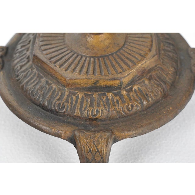 Mid 20th Century Mid 20th Century Restored Art Nouveau Brass Bridge Floor Lamp For Sale - Image 5 of 11