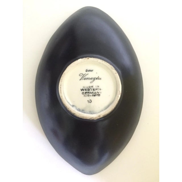 Vintage Mid Century Modern West German Schramberg Venezia Hand Painted Ceramic Art Pottery Elipse Bowl For Sale - Image 12 of 13