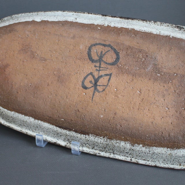 Large French Ceramic Tray by Gustave Reynaud for Le Mûrier, 1960s For Sale - Image 12 of 13