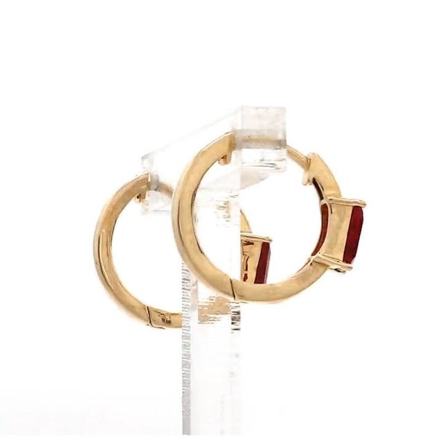 0.71 Ct Natural ruby earring in 14k gold For Sale - Image 10 of 18