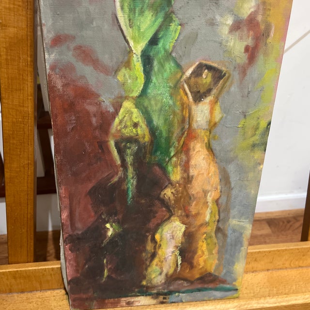 Impressionist 1950s Oil on Canvas American School Signed Still Life Impressionist Style For Sale - Image 3 of 6