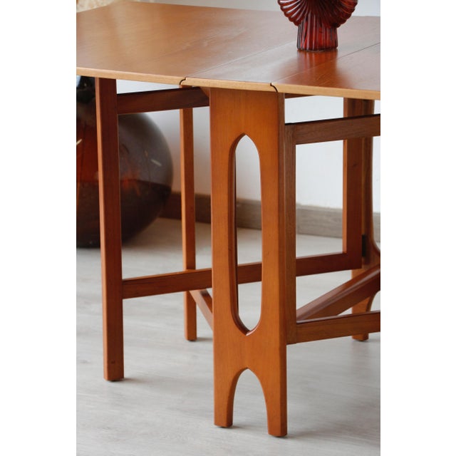 Wood Scandinavian Drop-Leaf Table in Bendt Winge Teak and Beech, 1960s For Sale - Image 7 of 17